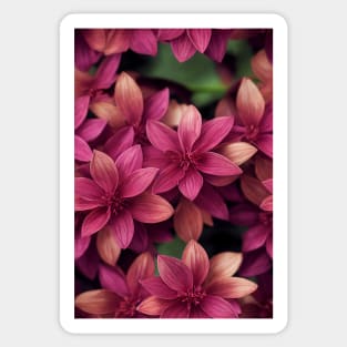 Beautiful Violet Red Burgundy Flowers, for all those who love nature #107 Sticker